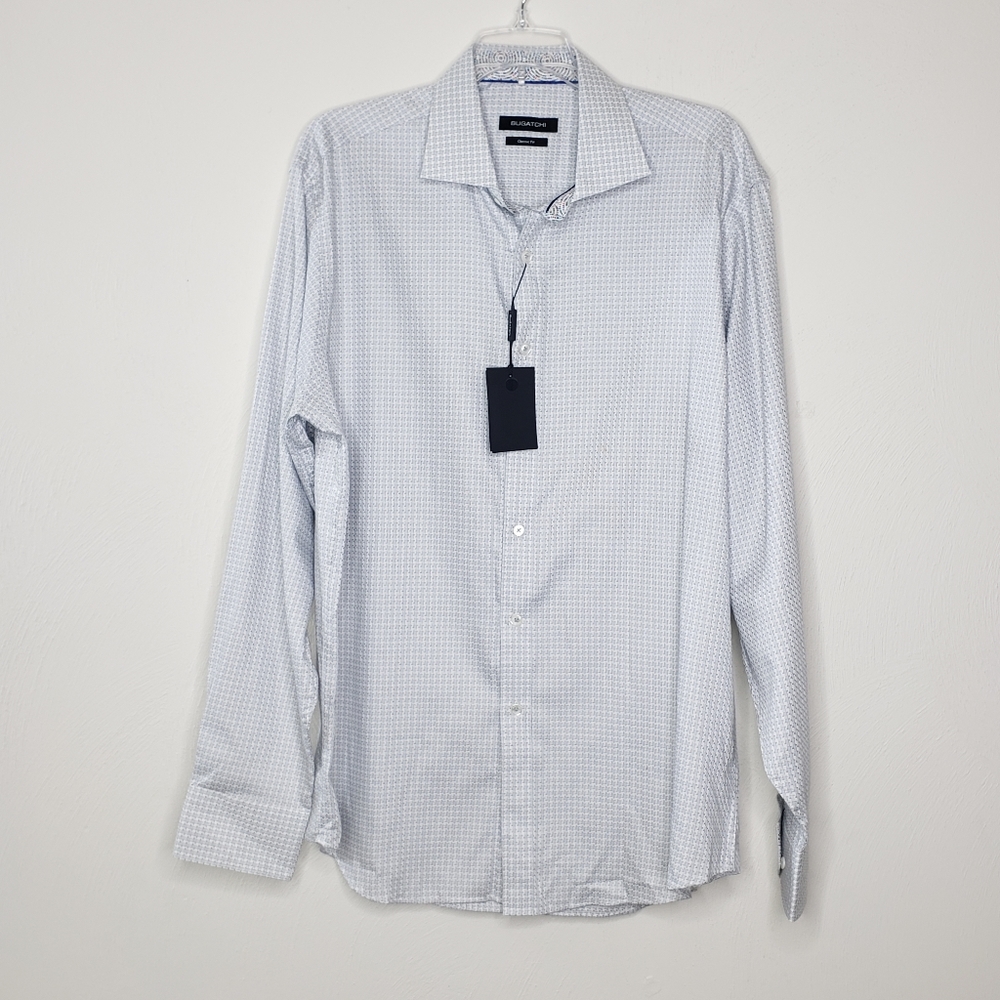 Bugatchi Casual Button Down Shirt Size Large NWT